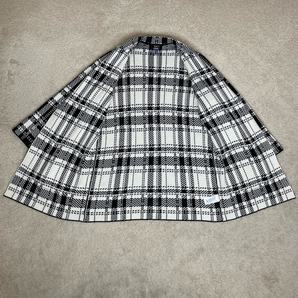 Chaps Plaid Long Open Sweater Cardigan - Picture 8 of 17